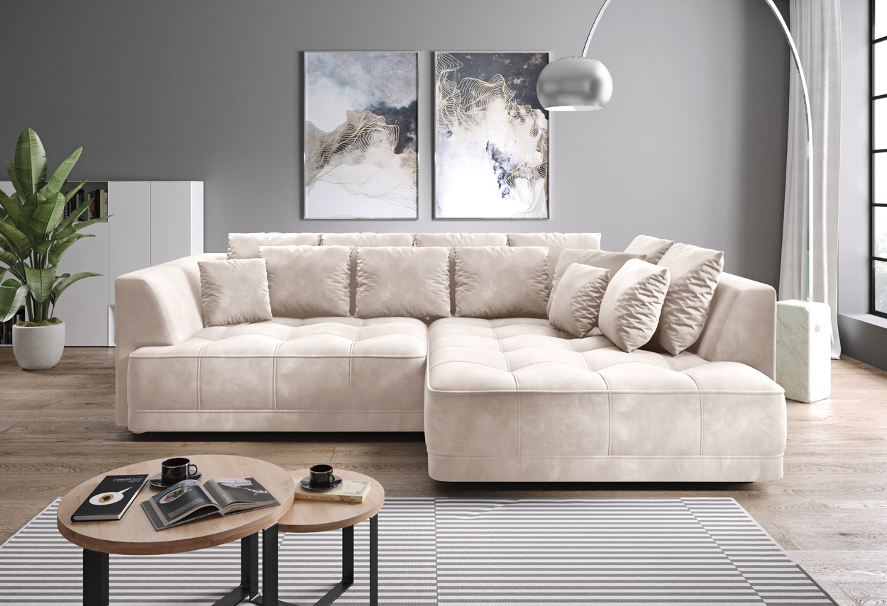 online verstellbares und | Möbel Ecksofa - Exklusive Design elektrisch Sitz- mit großer Liegefläsche kaufen Bigsofa