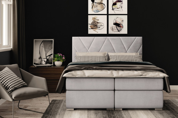 Design Boxspringbett VIVIEN mit Bettkasten in verschiedenen Größen bis 200 x 200cm