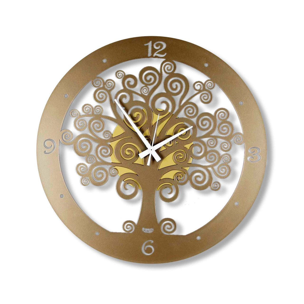 WohnKlusiv Wanduhr Lebensbaum - bronze